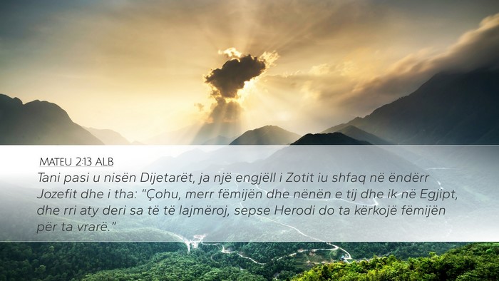 Mateu 2:13 ALB Bible Verse Image