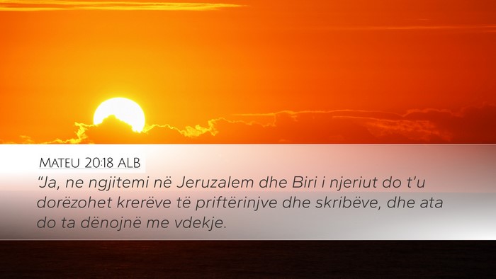 Mateu 20:18 ALB Bible Verse Image