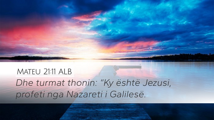 Mateu 21:11 ALB Bible Verse Image