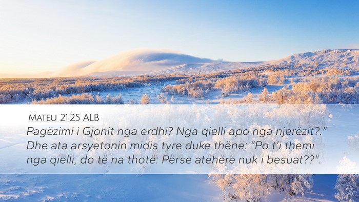 Mateu 21:25 ALB Bible Verse Image