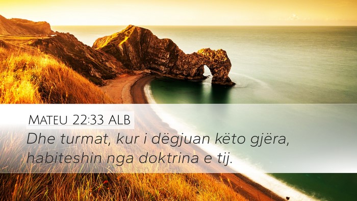Mateu 22:33 ALB Bible Verse Image
