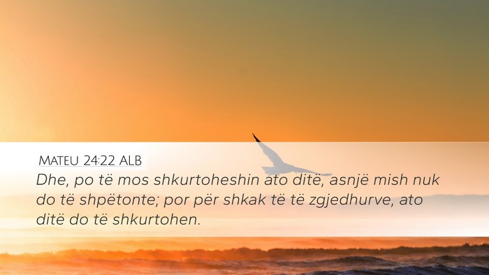 Mateu 24:22 ALB Bible Verse Image