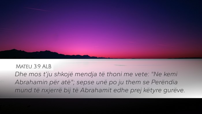 Mateu 3:9 ALB Bible Verse Image