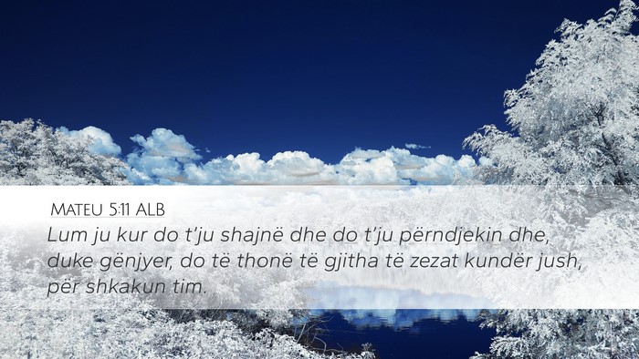Mateu 5:11 ALB Bible Verse Image