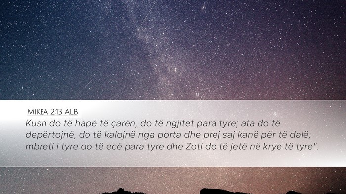 Mikea 2:13 ALB Bible Verse Image