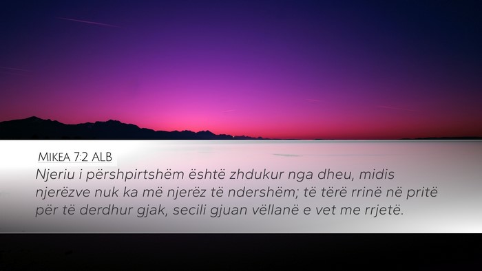 Mikea 7:2 ALB Bible Verse Image