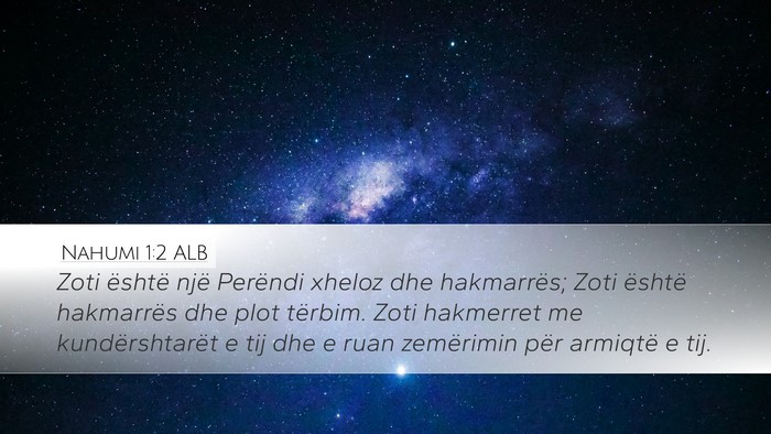 Nahumi 1:2 ALB Bible Verse Image