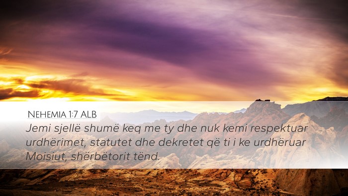 Nehemia 1:7 ALB Bible Verse Image