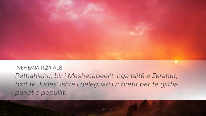Nehemia 11:24 ALB Bible Verse Image