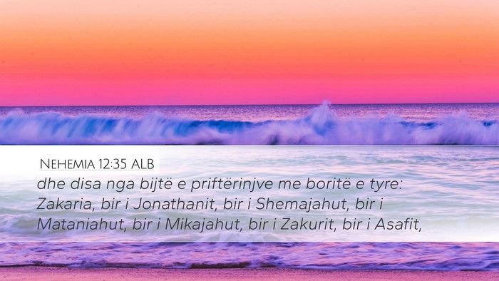 Nehemia 12:35 ALB Bible Verse Image