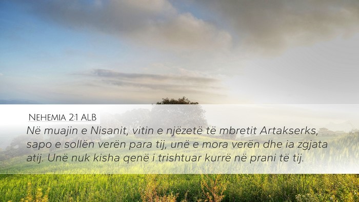 Nehemia 2:1 ALB Bible Verse Image
