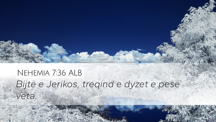 Nehemia 7:36 ALB Bible Verse Image