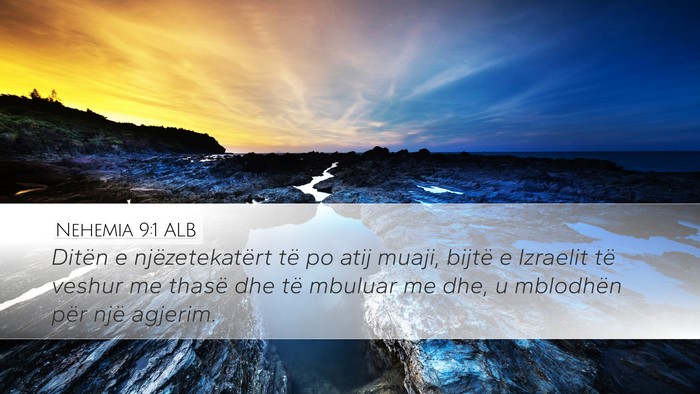 Nehemia 9:1 ALB Bible Verse Image
