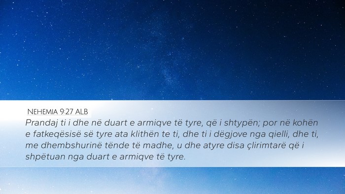 Nehemia 9:27 ALB Bible Verse Image