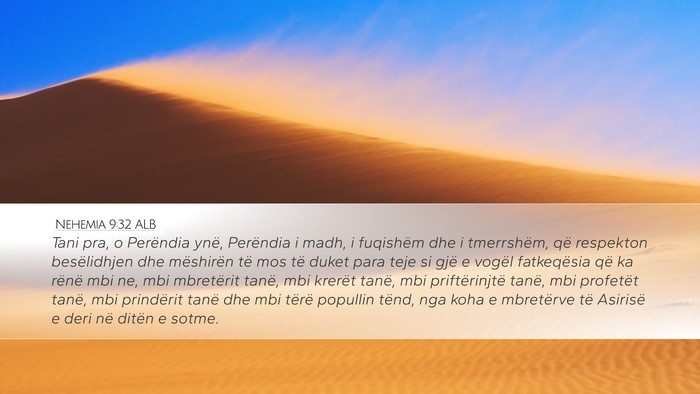Nehemia 9:32 ALB Bible Verse Image