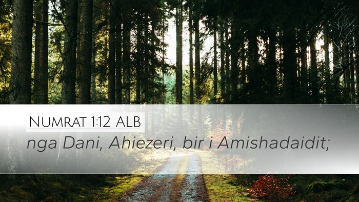 Numrat 1:12 ALB Desktop Wallpaper - nga Dani, Ahiezeri, bir i - Desktop Bible Verse Wallpaper