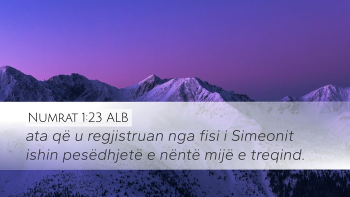 Numrat 1:23 ALB Bible Verse Image