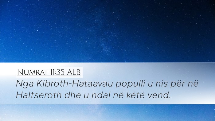 Numrat 11:35 ALB Bible Verse Image