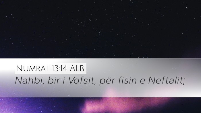 Numrat 13:14 ALB Desktop Wallpaper - Nahbi, bir i Vofsit, për fisin e - Desktop Bible Verse Wallpaper