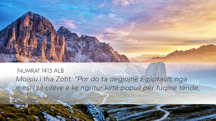 Numrat 14:13 ALB Bible Verse Image