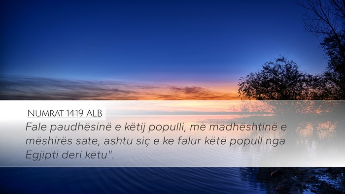 Numrat 14:19 ALB Bible Verse Image