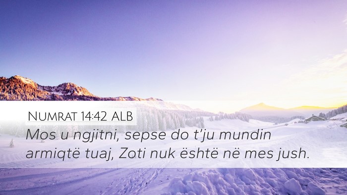 Numrat 14:42 ALB Bible Verse Image