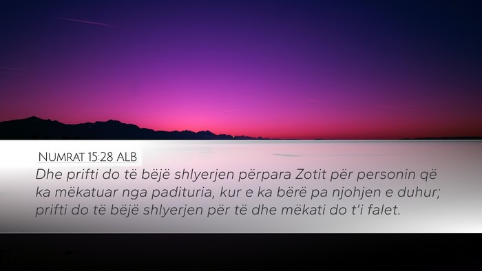 Numrat 15:28 ALB Bible Verse Image