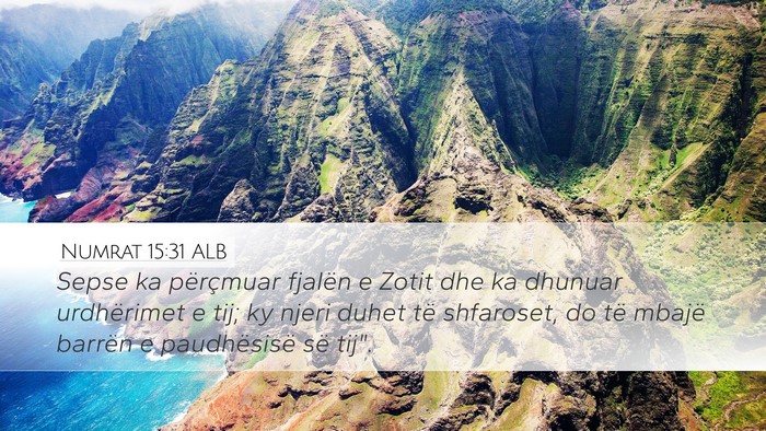 Numrat 15:31 ALB Bible Verse Image
