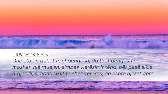 Numrat 18:16 ALB Desktop Wallpaper - Dhe ata që duhet të shpengosh, do t’i - Desktop Bible Verse Wallpaper