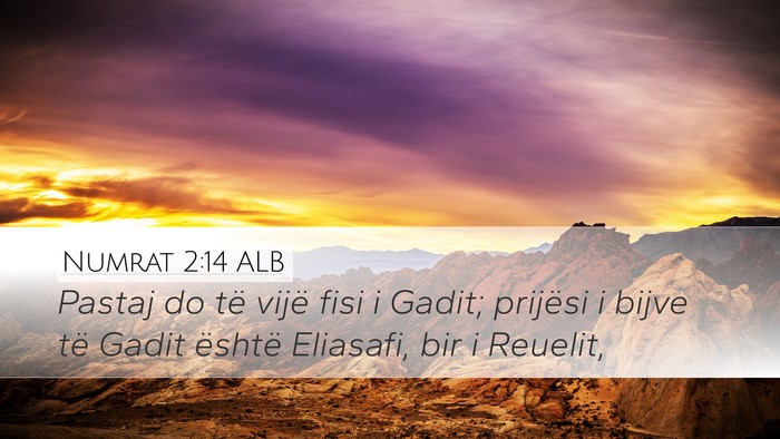Numrat 2:14 ALB Bible Verse Image