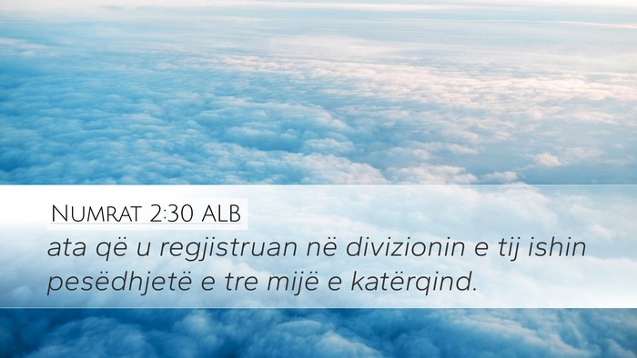 Numrat 2:30 ALB Desktop Wallpaper - ata që u regjistruan në divizionin e tij ishin - Desktop Bible Verse Wallpaper