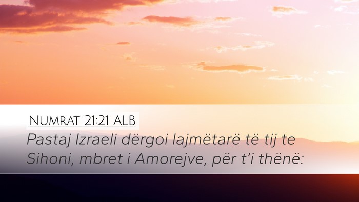Numrat 21:21 ALB Bible Verse Image