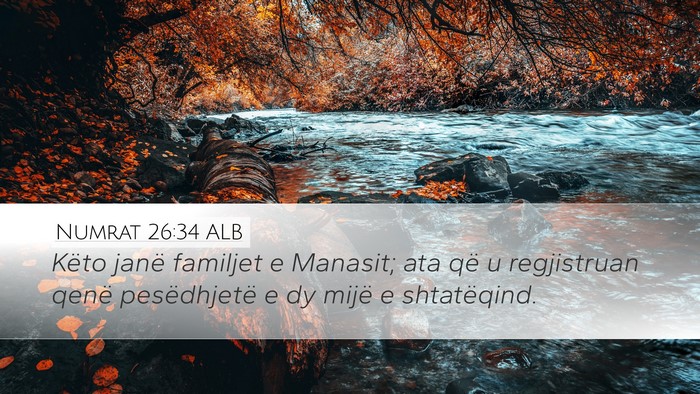 Numrat 26:34 ALB Bible Verse Image