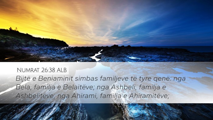 Numrat 26:38 ALB Bible Verse Image