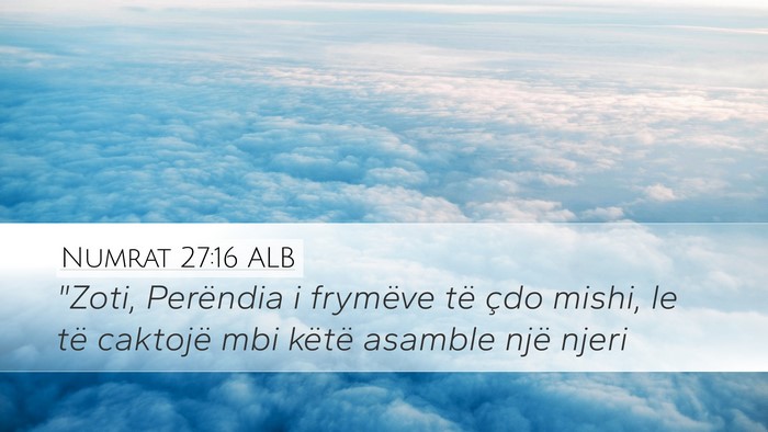 Numrat 27:16 ALB Bible Verse Image