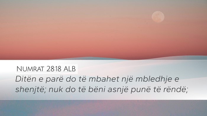 Numrat 28:18 ALB Bible Verse Image