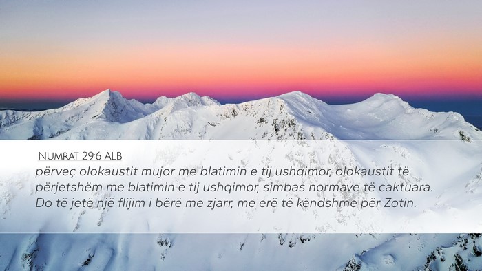 Numrat 29:6 ALB Bible Verse Image
