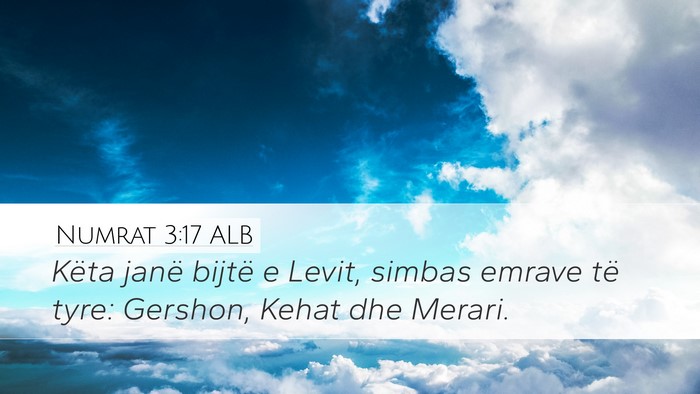 Numrat 3:17 ALB Bible Verse Image