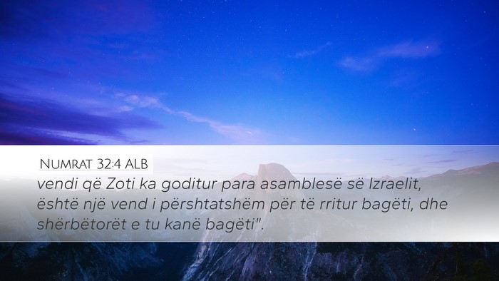 Numrat 32:4 ALB Bible Verse Image