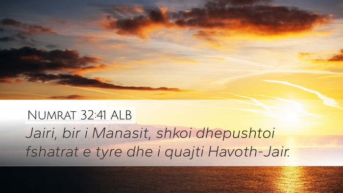 Numrat 32:41 ALB Bible Verse Image
