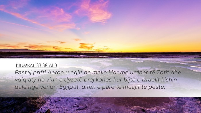 Numrat 33:38 ALB Bible Verse Image