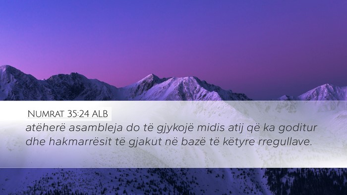 Numrat 35:24 ALB Bible Verse Image