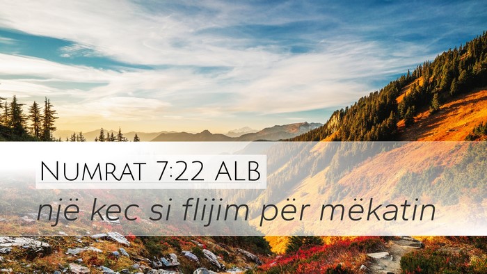 Numrat 7:22 ALB Bible Verse Image