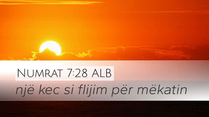 Numrat 7:28 ALB Desktop Wallpaper - një kec si flijim për - Desktop Bible Verse Wallpaper