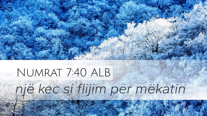 Numrat 7:40 ALB Desktop Wallpaper - një kec si flijim për - Desktop Bible Verse Wallpaper