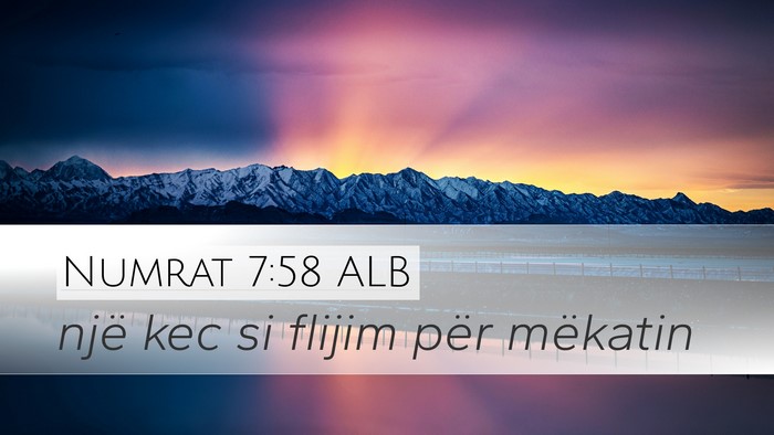 Numrat 7:58 ALB Desktop Wallpaper - një kec si flijim për - Desktop Bible Verse Wallpaper