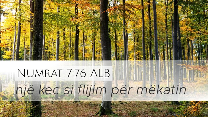 Numrat 7:76 ALB Desktop Wallpaper - një kec si flijim për - Desktop Bible Verse Wallpaper