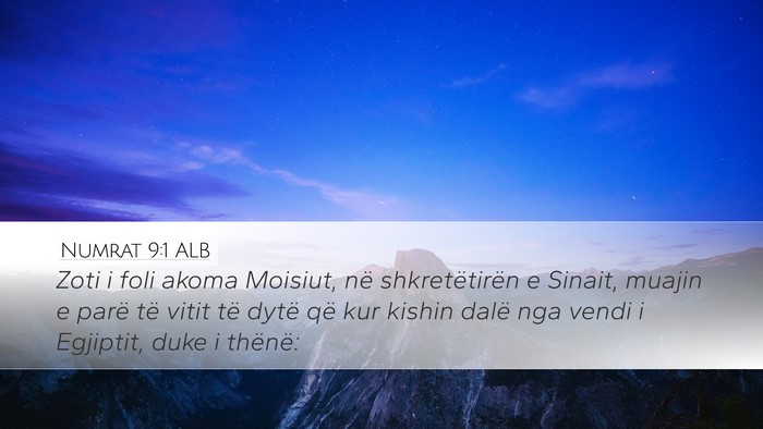Numrat 9:1 ALB Bible Verse Image