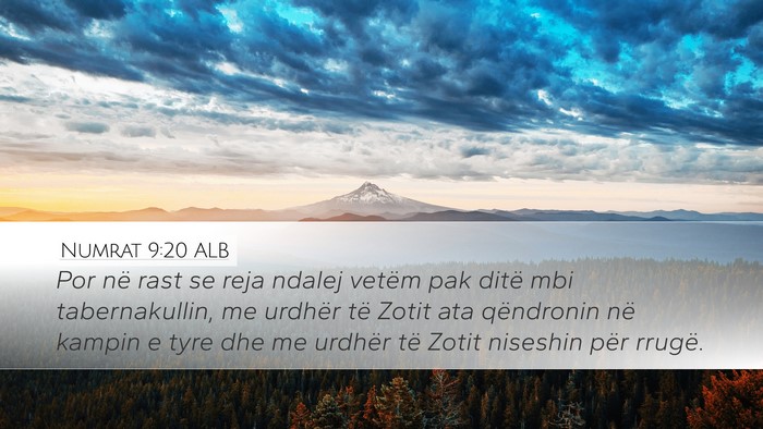 Numrat 9:20 ALB Bible Verse Image