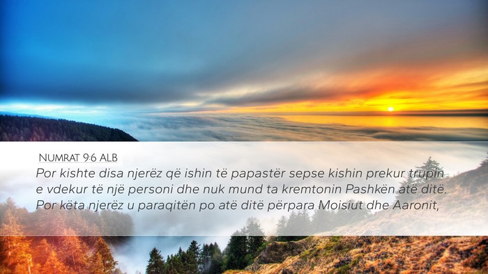 Numrat 9:6 ALB Bible Verse Image